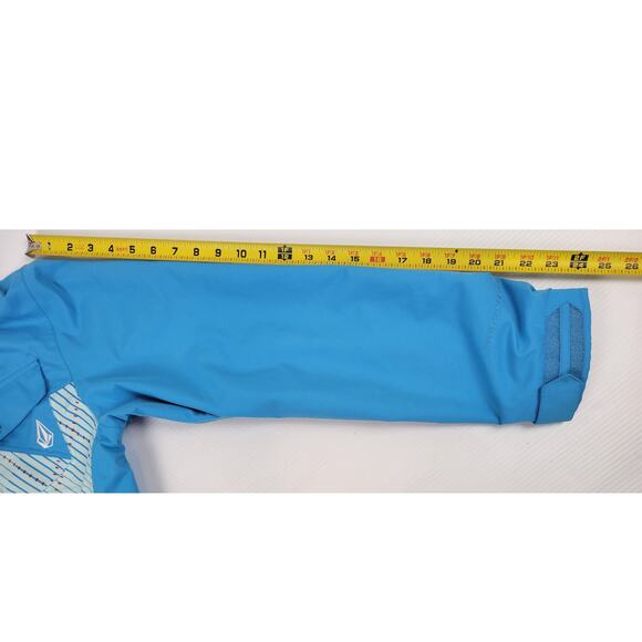 Volcom‎ Womens Medium Thermonite Creston Snowboard Ski Jacket Blue Vented Hooded - Picture 16 of 16